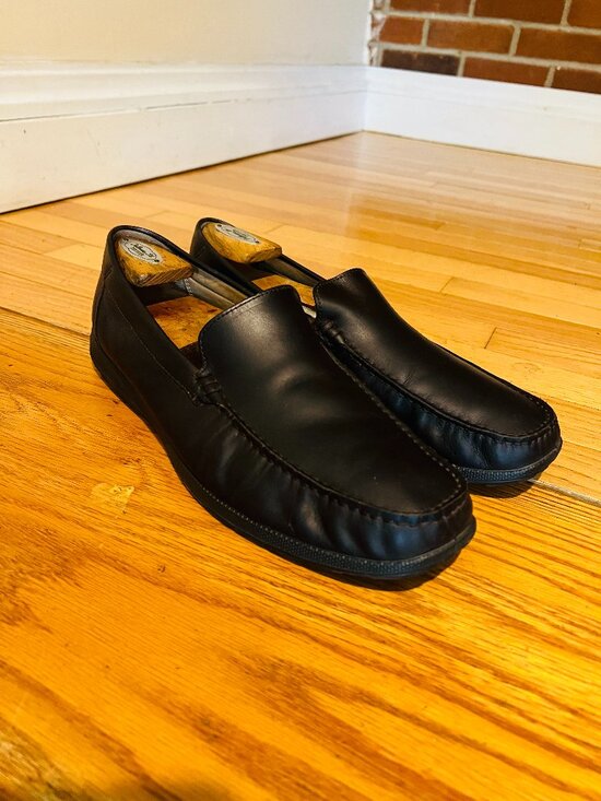 Ecco Moc Classic Men\'s Brown Leather  Loafers Comfort  Sz 11-11.5 / 45 main image 9